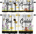 Kids Bee Valance, Spring Floral Watercolor Flower Honey Plants Valance by Unknown