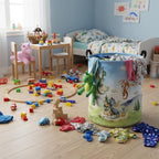 Baby Laundry Basket Baby Nursery Hamper Kids Laundry Basket Toy Storage Bin - Image 6