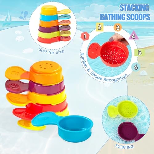 AMCHSURI Baby Bath Toys for Kids Ages 1-3 Mold Free Bath Toys for Toddler 2-4 - Image 3