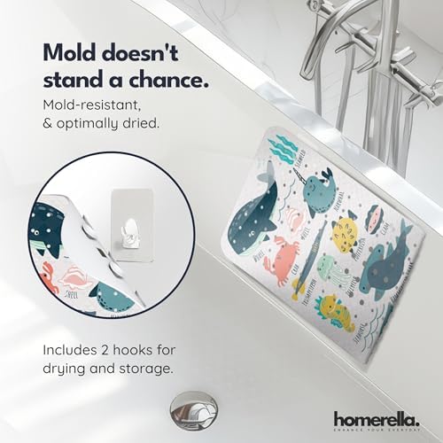 homerella Bathtub Mat Non Slip Kids 40x16 Baby Bath Mat Non Slip Anti Mold - Image 3