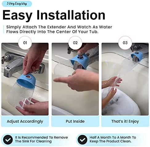 Bath Helper - Bath Tub Faucet Extender - Guides Water Directly from Faucet to - Image 4