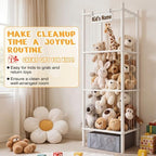 Stuffed Animal Storage with Toys Tray, 57In Large Wooden Stuffy Plushies - Image 7