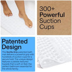 GORILLA GRIP Bath Tub Shower Mat, Bathtub Floor Liner, 35x16 White 2 Pack - Image 3