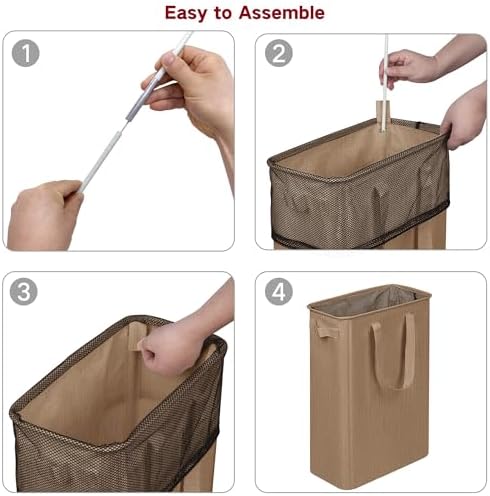 efluky Slim Laundry Basket, Narrow Laundry Hamper - Image 7