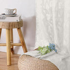 Lecloud Leia Ivory Sheer Curtains 54 Inch Length 2 Panels, Voile Light - Image 6