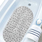 WELTRXE Pebbles Bathtub Mat Non Slip Oval Shower Mat - Image 7