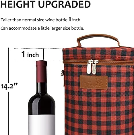Tirrinia 2 Bottle Insulated Wine Tote Carrier Bag - Image 6