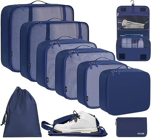 BAGAIL 6 Set/8 Set/10 Set Packing Cubes Various Sizes Packing Organizer by BAGAIL