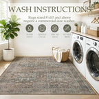 JOLLYVOGUE 6x9 Area Rugs for Living Room, Vintage Washable Rug - Image 7