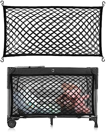 Stroller Wagon Cargo Net, Baby Stroller Organizer Mesh Cargo Net by BOUNHOHE