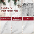 Vandarllin Winter Christmas Valance Curtains - Image 7