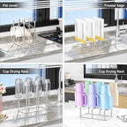 Water Bottle Drying Rack Reusable Bottle Rack Dryer Kitchen Stand Holder Metal - Image 7
