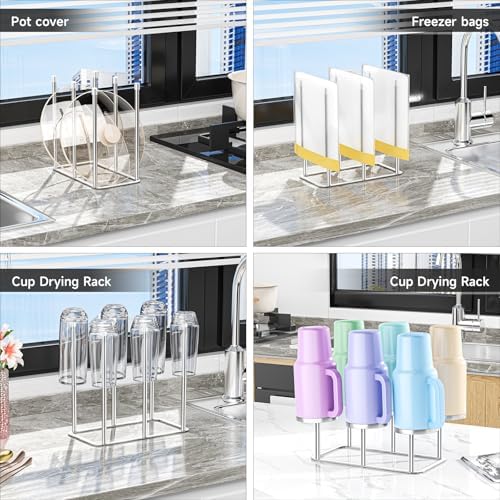 Water Bottle Drying Rack Reusable Bottle Rack Dryer Kitchen Stand Holder Metal - Image 7