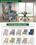 CRFATOP Wingback Chair Covers Stretch Armchair Slipcovers - Image 6