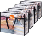 Lifewit 95L Clear Clothes Storage Bags, Plastic Foldable Blanket Storage Bag by Lifewit