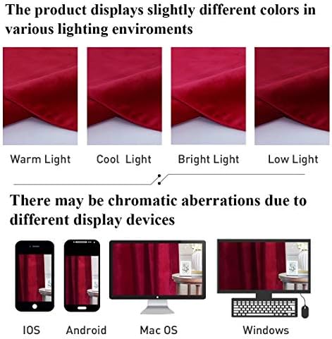 StangH Christmas Red Valance Curtains 110 inches Width, 1 Panel - Image 6