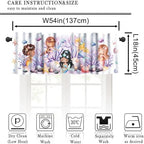 Mermaid Valances Curtains for Girls Bedroom, Kids Colourful Princess Ocean - Image 2