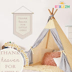Girls Room Decor, Thank Heaven for Little Girls Wall Banner Flag - Image 6
