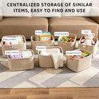 4 Pack Large Storage Baskets for Organizing, and Clothes, Cotton Rope Basket - Image 6