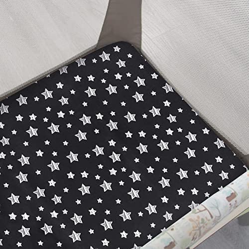Pack and Play Sheets, Mini Crib Sheets, Stretchy Playard Fitted Sheet - Image 3