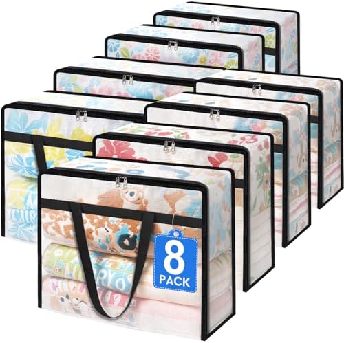 TasticTotes 8 Pack Clear Storage Bags by Unknown