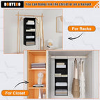 Hanging Closet Organizer 4-Shelf, Oxford Fabric Wardrobe Storage - Image 5