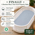 GOTS Organic Large Bedside Bassinet Sheets 35x20 - Image 3