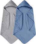 Yoofoss Hooded Baby Bath Towels 2 Pack 100% Muslin Organic Cotton by YOOFOSS