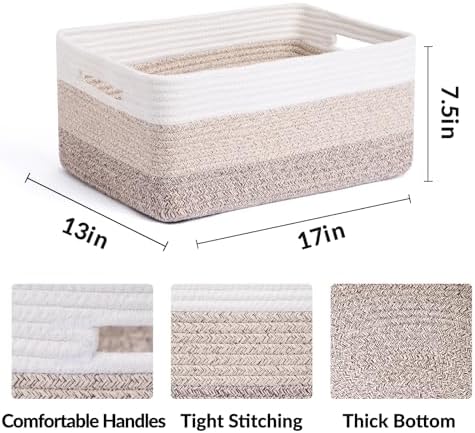 MiniArk Large Storage Baskets for Shelves, Baby Nursery, Toy Baskets Box - Image 2