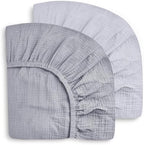 SWEET DOLPHIN 2-Pack Muslin Crib Sheets by SWEET+DOLPHIN