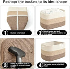 ICERZCZ Storage Baskets for Organizing & Shelves, Woven Cotton Rope - Image 7