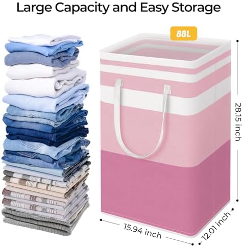 HomeHacks 2 Pack Laundry Baskets, Laundry Hampers Bags - Image 4