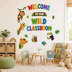 Zoo Animal Wall Stickers PVC Jungle Animal Wall Decals Tiger Elephant Giraffe - Image 4