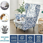 NILUOH Wingback Chair Covers 2-Piece, Armchair Slipcovers - Image 4