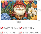 Shower Mat Non Slip 26.8 x 15.1 Inches, Gnome Tulips Flowers Bathtub Mat Shower - Image 4