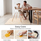 Splat Mat for Under High Chair, Waterproof Washable High Chair Floor Mat - Image 3