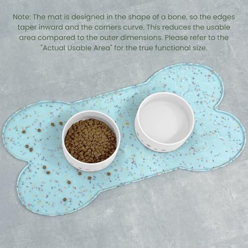 PWTAA Dog Food Mat Anti-Slip Silicone Dog Bowl Mat Thicker Pet Placemat - Image 4