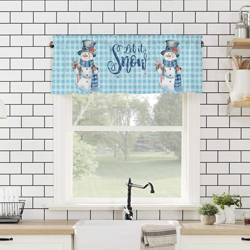 Snowman Christmas Valance Curtains - Image 4