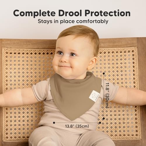 8pk Organic Baby Bandana Bibs for Drooling and Teething - Image 5