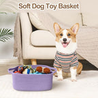 Cute Purple Gift Basket, Woven Baskets - Image 6