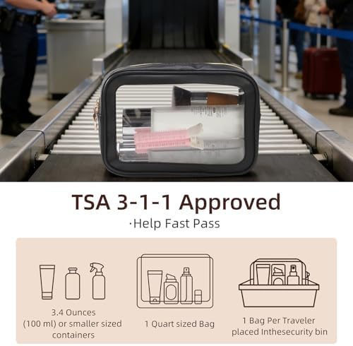 3PCS Diaper Bag Organizer Pouch Set，Clear Organizer Bags, TSA Approved Toiletry - Image 4