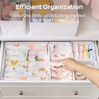 Vtopmart 12 Pack Baby Clothes Organizer, Foldable Fabric Drawer Bins - Image 3