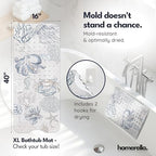 homerella Bathtub Mat Non Slip Kids 40x16 Baby Bath Mat Non Slip Anti Mold - Image 3