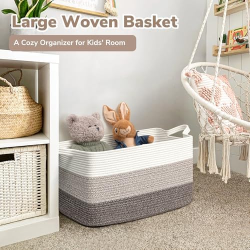 Goodpick Large Woven Rope Blanket Basket - Image 2