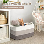 Goodpick Large Woven Rope Blanket Basket - Image 2