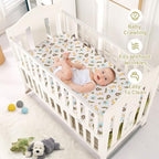 Safari Crib Bedding Set, Mini Crib Bedding Set Boy 3-Piece Mini Crib Comforter - Image 7
