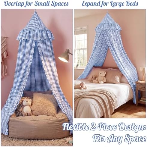 SmoothNovelty Gingham Plaid Bed Canopy - Image 5