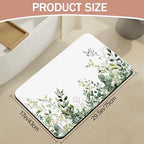 Non Slip Bath Mat, Watercolor Eucalyptus Leaves Bathroom Decor - Image 2