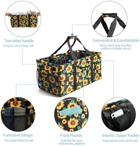 Joyfol Day Extra Large Utility Tote Bag, Reusable Grocery Bags Foldable - Image 6