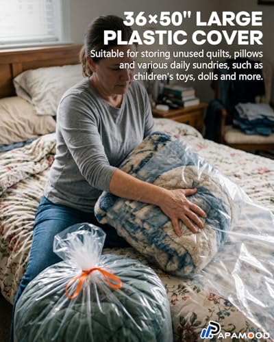 32x42 Inches Clear Large Plastic Storage Bags - Image 3